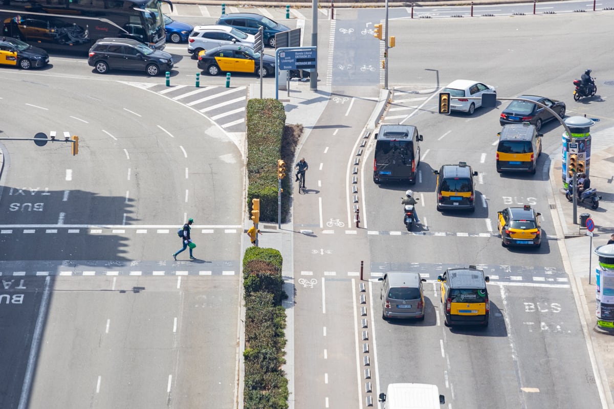Vue sur le trafic depuis le mirador de Christophe Colomb