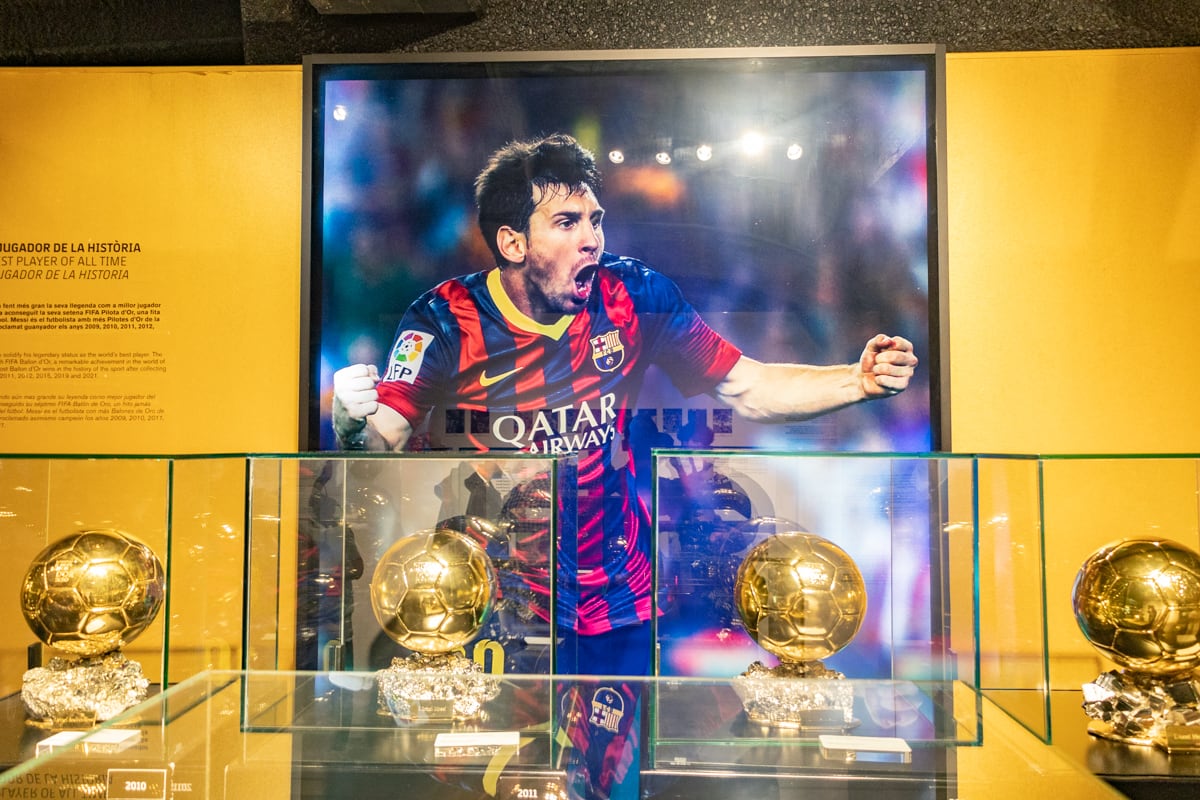 Ballons d'or au musée du Camp Nou à Barcelone