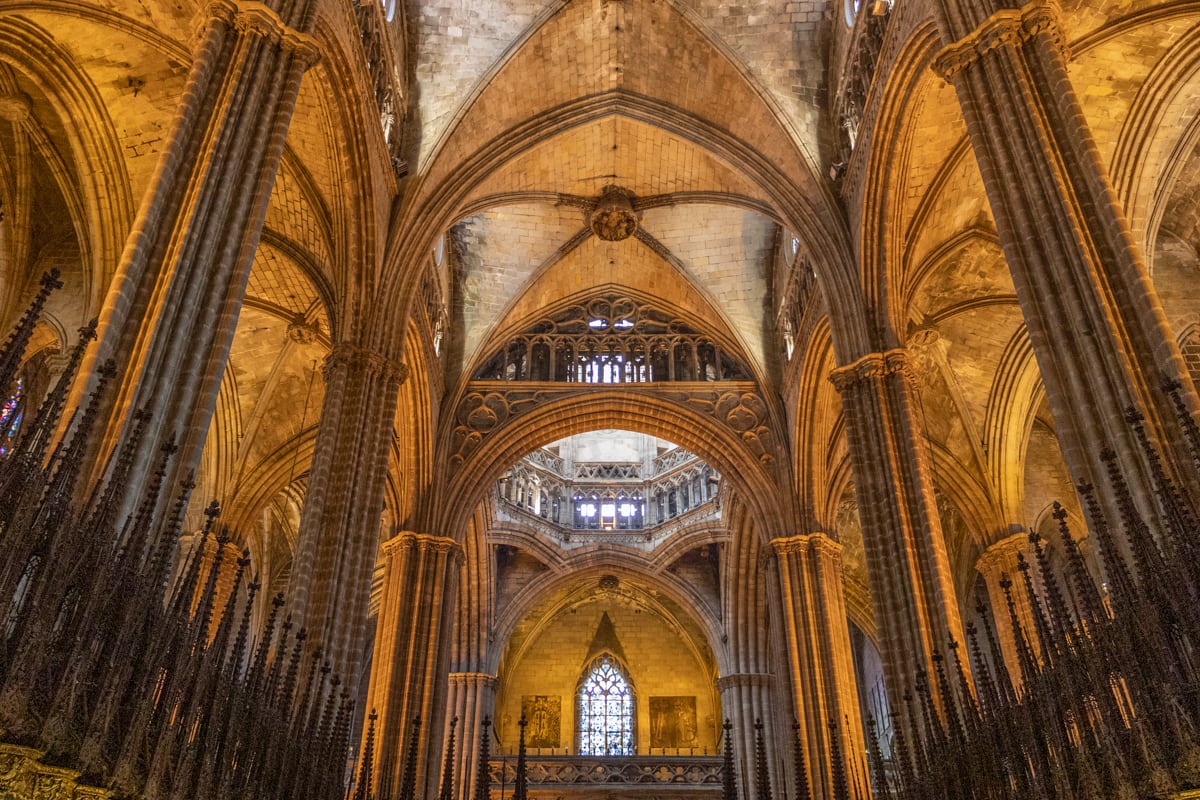 Nef de la cathédrale de Barcelone