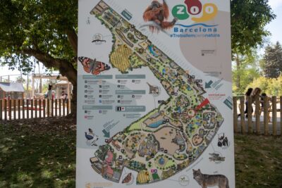 Plan du zoo de Barcelone