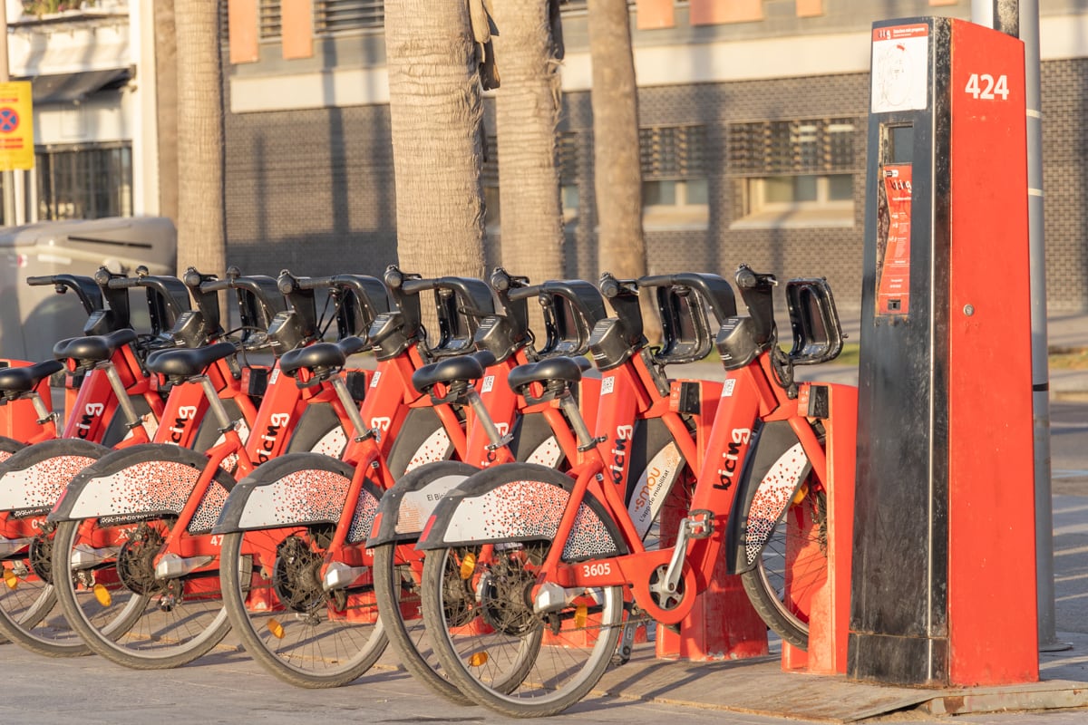 Vélos en libre service à la Barceloneta de Barcelone
