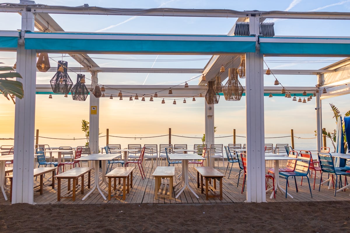 Bar de plage à Barcelone