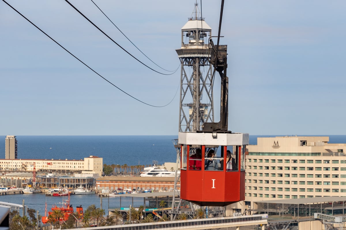 Cabine du téléphérique du port de Barcelone
