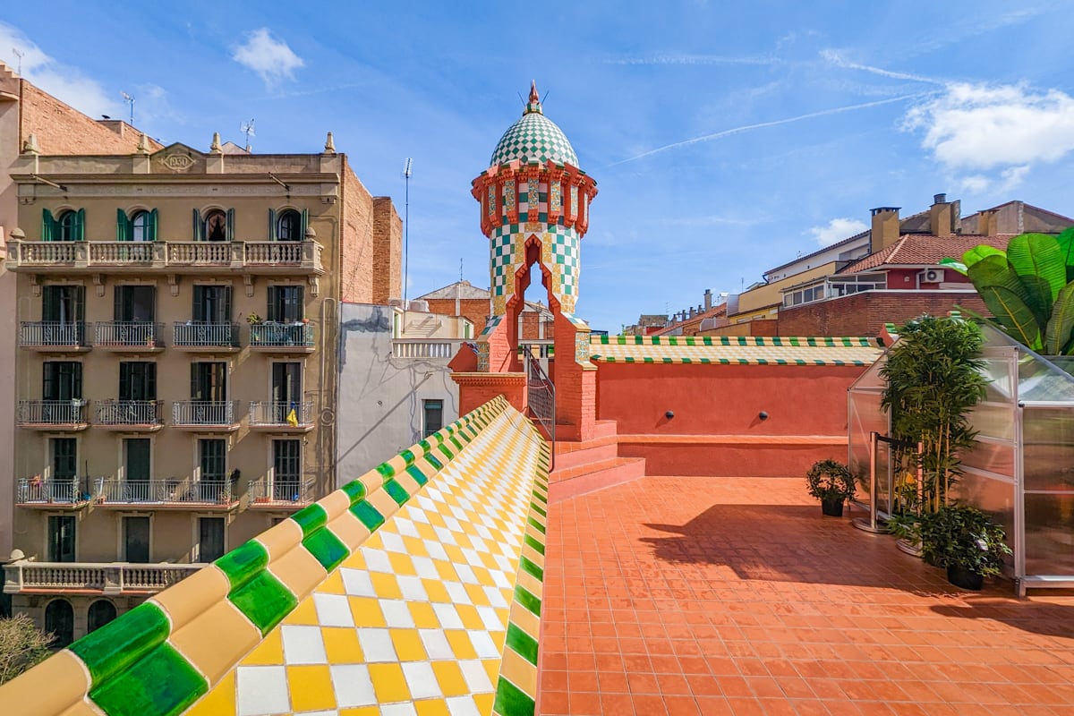 Toit-terrasse de la Casa Vicens de Barcelone